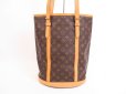 Photo2: LOUIS VUITTON Monogram Leather Brown Tote Bag Bucket GM w/Pouch #4104 (2)