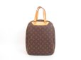 Photo2: LOUIS VUITTON Monogram Leather Brown Hand Bag Shoes Bag Excursion #4107 (2)