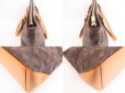 Photo6: LOUIS VUITTON Monogram Leather Brown Tote&Shoppers Bag Cabas Mezzo #4116