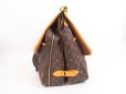 Photo4: LOUIS VUITTON Monogram Leather Brown Hand Bag Sac Chasse w/Strap #4125