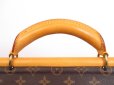 Photo7: LOUIS VUITTON Monogram Leather Brown Hand Bag Sac Chasse w/Strap #4125