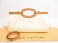 Photo1: LOUIS VUITTON Vernis Patent Leather Ivory Hand Bag Roxbury Drive 2Way #4131 (1)