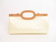 Photo2: LOUIS VUITTON Vernis Patent Leather Ivory Hand Bag Roxbury Drive 2Way #4131 (2)