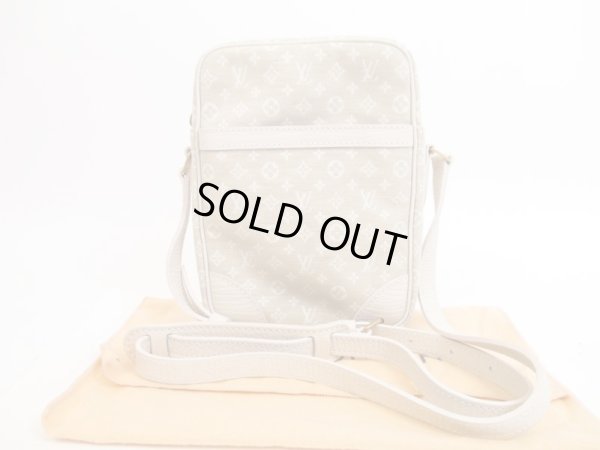 Photo1: LOUIS VUITTON Monogram Mini Lin Canvas White Cross-body Bag Danube #4132