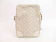 Photo2: LOUIS VUITTON Monogram Mini Lin Canvas White Cross-body Bag Danube #4132 (2)