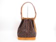 Photo1: LOUIS VUITTON Monogram Leather Brown Shoulder Bag Purse Noe #4135 (1)