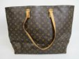 Photo2: LOUIS VUITTON Monogram Leather Brown Tote&Shoppers Bag Cabas Alto #4143 (2)