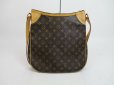 Photo2: LOUIS VUITTON Monogram Leather Brown Messenger&Cross-body Bag Odeon MM #4144 (2)