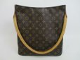 Photo1: LOUIS VUITTON Monogram Leather Brown Shoulder Bag Purse Looping GM #4148 (1)