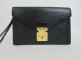 Photo1: LOUIS VUITTON Epi Leather Blacks Clutch Bag Sellier Dragonne #4150 (1)