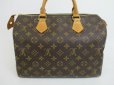 Photo2: LOUIS VUITTON Monogram Leather Brown Hand Bag Purse Speedy30 #4152 (2)