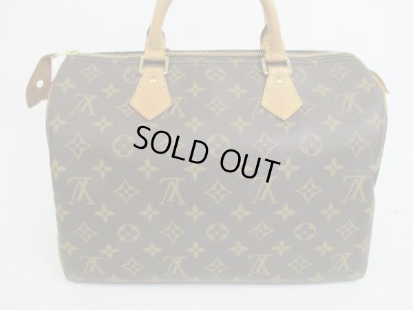 Photo2: LOUIS VUITTON Monogram Leather Brown Hand Bag Purse Speedy30 #4152