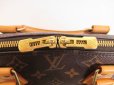 Photo9: LOUIS VUITTON Monogram Leather Brown Hand Bag Purse Alma #4165