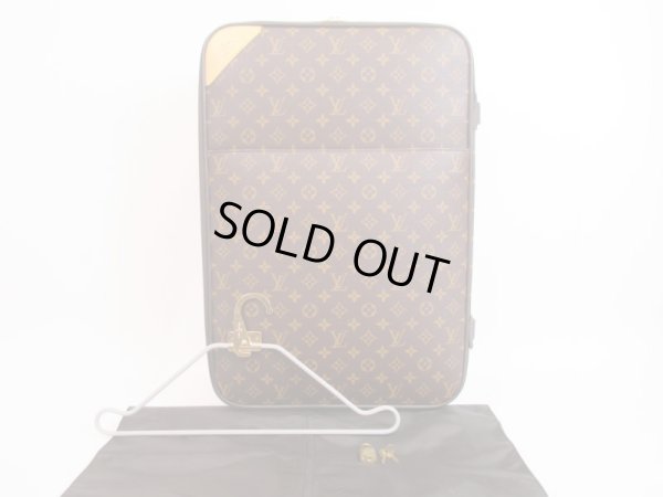 Photo1: LOUIS VUITTON Monogram Leather Brown Carry Bag Travel Bag Pegase 50 #4166