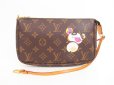 Photo1: LOUIS VUITTON Monogram Leather Brown Murakami Panda Accessories Pouch #4167 (1)