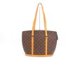 Photo1: LOUIS VUITTON Monogram Leather Brown Tote&Shoppers Bag Babylone #4168 (1)