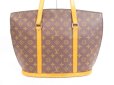 Photo2: LOUIS VUITTON Monogram Leather Brown Tote&Shoppers Bag Babylone #4168 (2)