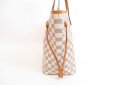 Photo3: LOUIS VUITTON Azur Leather White Tote&Shoppers Bag Neverfull MM #4169