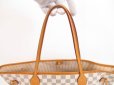 Photo7: LOUIS VUITTON Azur Leather White Tote&Shoppers Bag Neverfull MM #4169