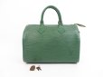 Photo1: LOUIS VUITTON Epi Leather Green Hand Bag Purse Speedy25 #4177 (1)