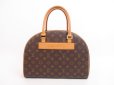 Photo2: LOUIS VUITTON Monogram Leather Brown Hand Bag Special Order Nolita #4178 (2)