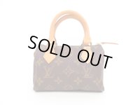 LOUIS VUITTON Monogram Leather Brown Hand Bag Purse Mini Speedy #4179