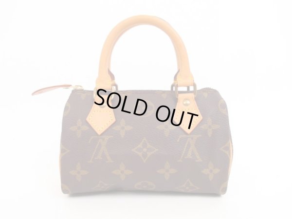 Photo2: LOUIS VUITTON Monogram Leather Brown Hand Bag Purse Mini Speedy #4179