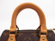 Photo7: LOUIS VUITTON Monogram Leather Brown Hand Bag Purse Mini Speedy #4179