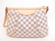 Photo2: LOUIS VUITTON Azur Leather White Messenger&Cross-body Bag Siracusa PM #4182 (2)