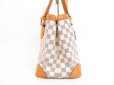 Photo3: LOUIS VUITTON Azur Leather White Tote Bag Purse Hampstead PM #4190