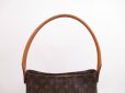 Photo11: LOUIS VUITTON Monogram Leather Brown Shoulder Bag Looping GM #4191