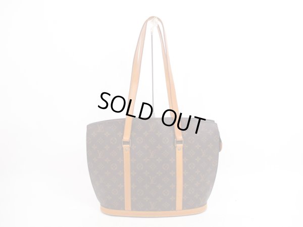 Photo1: LOUIS VUITTON Monogram Leather Brown Tote&Shoppers Bag Babylone #4195