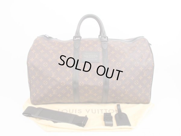 Photo1: LOUIS VUITTON Monogram Waterproof Gym Bag Keepall 55 Bandouliere #4198