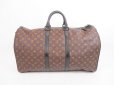 Photo2: LOUIS VUITTON Monogram Waterproof Gym Bag Keepall 55 Bandouliere #4198 (2)