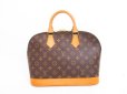 Photo2: LOUIS VUITTON Monogram Leather Brown Hand Bag Purse Alma #4199 (2)