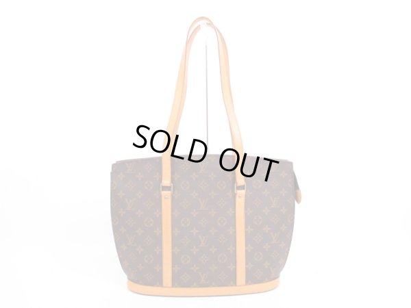 Photo1: LOUIS VUITTON Monogram Leather Brown Tote&Shoppers Bag Babylone #4200