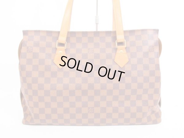 Photo2: LOUIS VUITTON Damier Leather Brown Tote Bag Columbine 100th Limited #4201