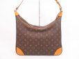 Photo2: LOUIS VUITTON Monogram Leather Brown Shoulder Bag Purse Boulogne 35 #4202 (2)