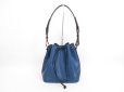 Photo1: LOUIS VUITTON Epi Leather Blue&Black Shoulder Bag Purse Petite Noe #4204 (1)