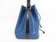 Photo3: LOUIS VUITTON Epi Leather Blue&Black Shoulder Bag Purse Petite Noe #4204