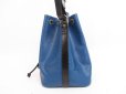 Photo4: LOUIS VUITTON Epi Leather Blue&Black Shoulder Bag Purse Petite Noe #4204