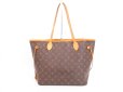 Photo1: LOUIS VUITTON Monogram Leather Brown Tote&Shoppers Bag Neverfull MM #4210 (1)