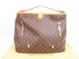 Photo1: LOUIS VUITTON Monogram Leather Brown Shoulder Bag Hobo Delightful GM #4216 (1)