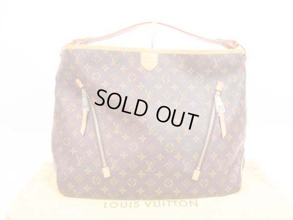 Photo1: LOUIS VUITTON Monogram Leather Brown Shoulder Bag Hobo Delightful GM #4216