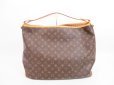 Photo2: LOUIS VUITTON Monogram Leather Brown Shoulder Bag Hobo Delightful GM #4216 (2)