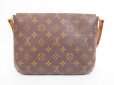 Photo2: LOUIS VUITTON Monogram Leather Brown Shoulder Bag Musette Tango Short #4232 (2)