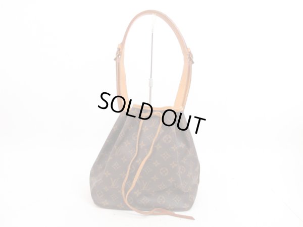 Photo1: LOUIS VUITTON Monogram Leather Brown Shoulder Bag Purse Petite Noe #4240