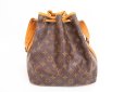 Photo2: LOUIS VUITTON Monogram Leather Brown Shoulder Bag Purse Petite Noe #4240 (2)