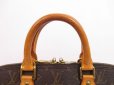 Photo7: LOUIS VUITTON Monogram Leather Brown Hand Bag Purse Alma #4246