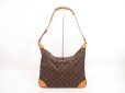 Photo1: LOUIS VUITTON Monogram Leather Brown Shoulder Bag Purse Boulogne 35 #4247 (1)